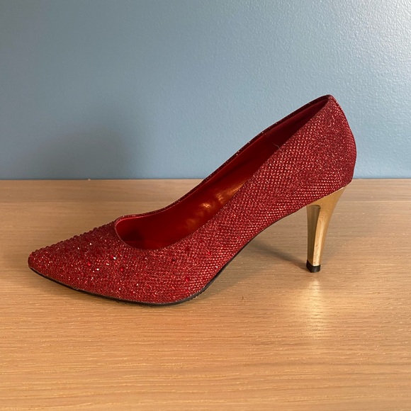 Red Sparkling High Heels (parties/events/anniversaries/casual/formal) - Picture 11 of 11